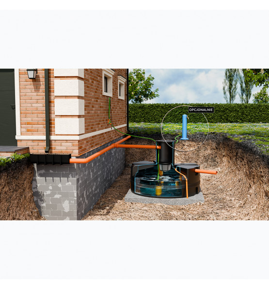 Cuve de stockage d'eau enterrée 3000l