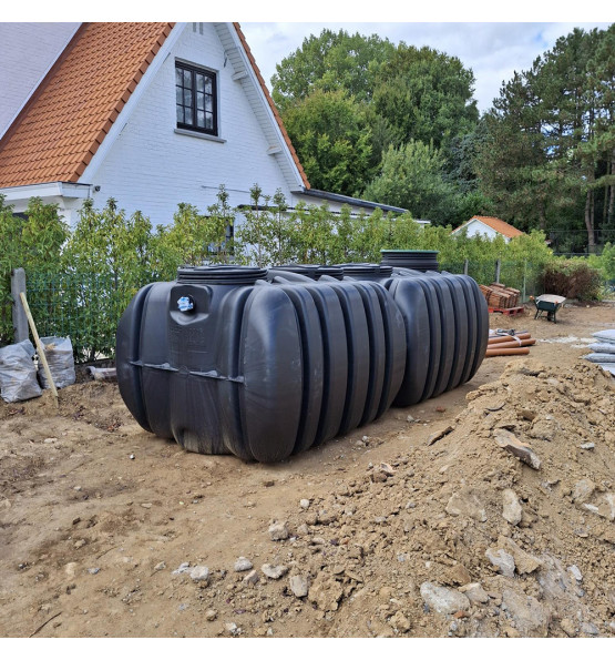 Cuve de stockage d'eau enterrée horizontale 8000l 
