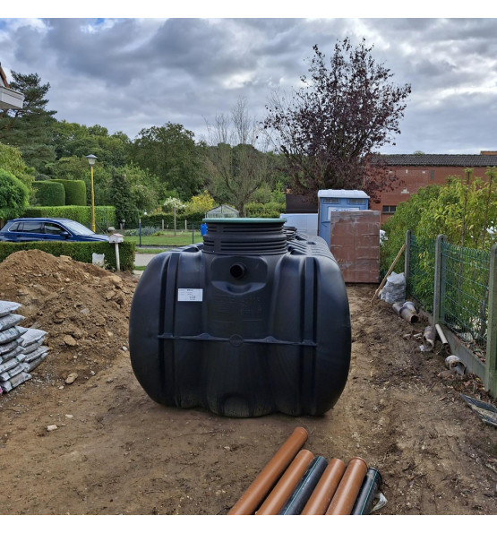 Cuve de stockage d'eau enterrée horizontale 8000l 