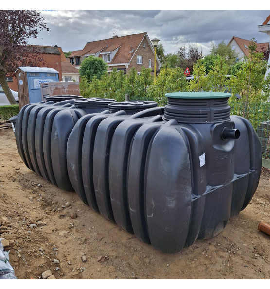 Cuve de stockage d'eau enterrée horizontale 8000l 