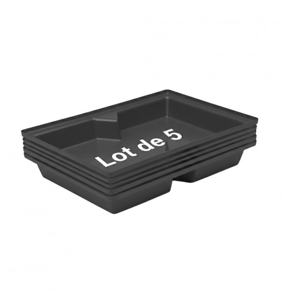 Bac de rétention 70L empilable - Lot de 5-Plast'Up Rotomoulage