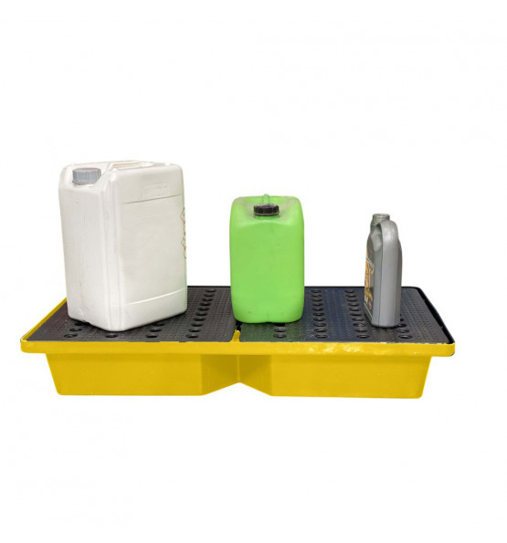 Bac de rétention 70L empilable avec caillebotis-Lot de 5-Plast'Up Rotomoulage