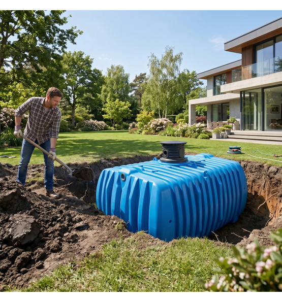 Cuve de récupération d'eau de pluie 7000L enterrée – Garantia