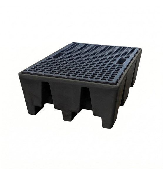 Bac de rétention pour palette Europe Eco  caillebotis plastique- Plast'Up Rotomoulage
