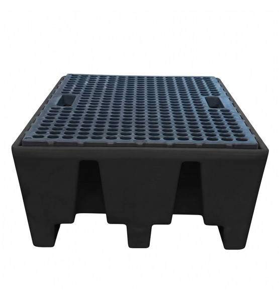 Bac de rétention pour palette Europe Eco  caillebotis plastique- Plast'Up Rotomoulage