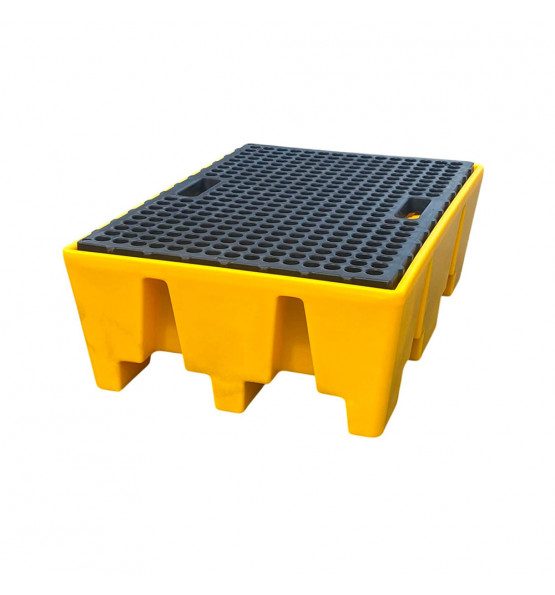 Bac de rétention pour palette Europe-premium-avec caillebotis plastique-Lot de 6-Plast'Up Rotomoulag...