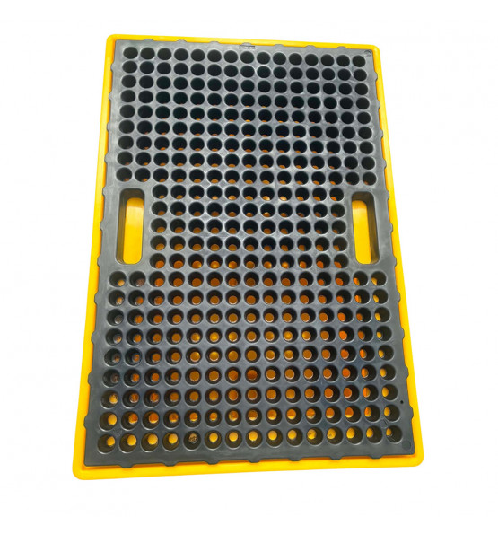 Bac de rétention pour palette Europe-premium-avec caillebotis plastique-Lot de 6-Plast'Up Rotomoulag...
