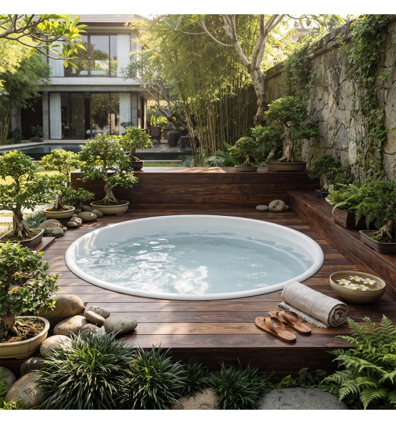 Piscine Hors-Sol 500L Blanche - Plast'Up Rotomoulage