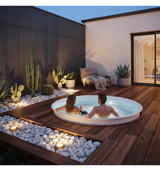 Piscine Hors-Sol 1300L Blanche - Plast'Up Rotomoulage