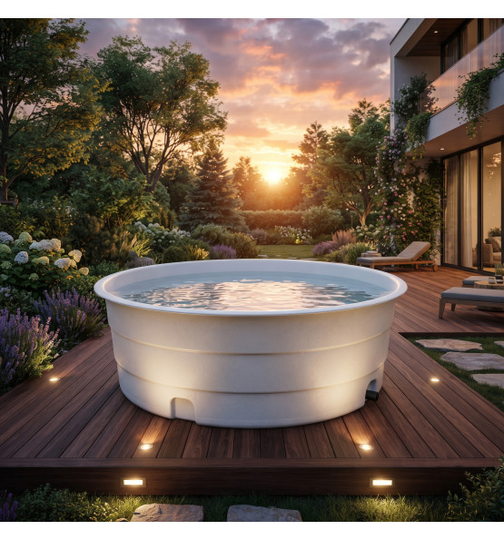Piscine Hors-Sol 1900L Blanche - Plast'Up Rotomoulage