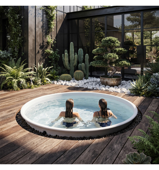 Piscine Hors-Sol 1900L Blanche - Plast'Up Rotomoulage