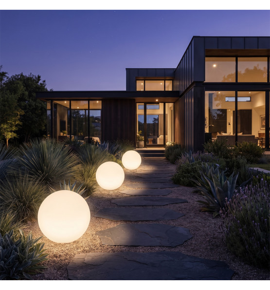 Boule lumineuse sans fil Ø 50 cm avec kit d'éclairage inclus