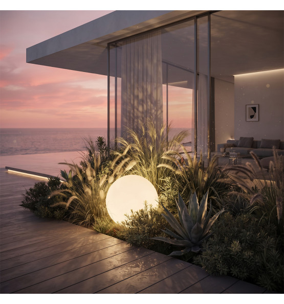 Boule lumineuse sans fil Ø 65 cm avec kit d'éclairage inclus