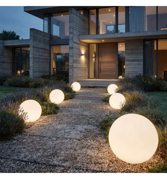 Boule lumineuse sans fil Ø 65 cm avec kit d'éclairage inclus