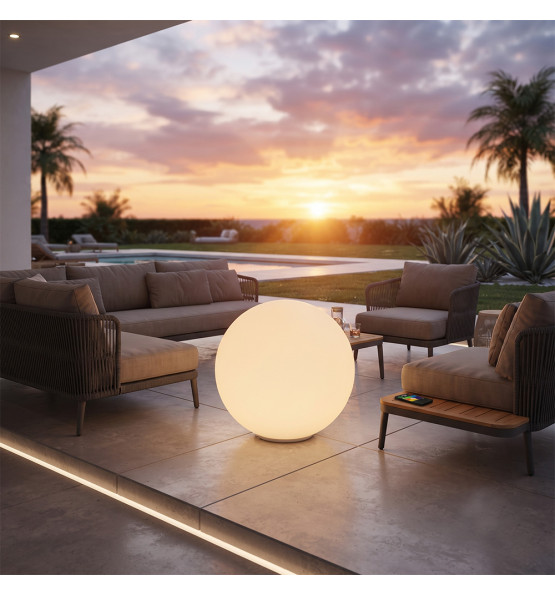 Boule lumineuse sans fil Ø 80 cm avec kit d'éclairage inclus