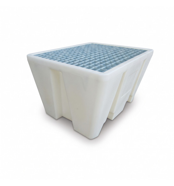 Bac de rétention PEHD 240L pour 1 fût naturel - Plast'Up Rotomoulage