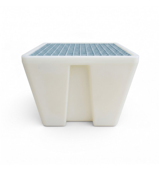Bac de rétention PEHD 240L pour 1 fût naturel - Plast'Up Rotomoulage