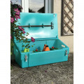 COFFRE DE JARDIN 100L AVEC GRENOUILLERES ET CADENAS POUR STOCKAGE ET R...