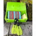 COFFRE DE JARDIN 100L AVEC GRENOUILLERES ET CADENAS POUR STOCKAGE ET R...