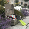 100 L GARDEN BOX WITH LOCKING SYSTEM AND PADLOCK FOR STORAGE AND STOWA...