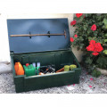 COFFRE DE JARDIN 100L AVEC GRENOUILLERES ET CADENAS POUR STOCKAGE ET R...