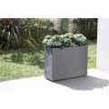 JARDINIERE RECTANGULAIRE "VOLCANIA"  APPARENCE PIERRE  H 60 CM