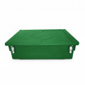  green 100l food/multipurpose storage bin with frogs for safe and dry...