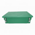 Green 100l food/multipurpose storage bin with frogs+padlock for safe a...