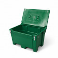 Green 200l food/multipurpose storage bin with frogs for safe and dry s...