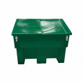 Green 200l food/multipurpose storage bin with frogs for safe and dry s...