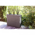 Jardinière rectangulaire Volcania apparence pierre 63l-Lot de 2