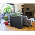 Jardinière rectangulaire Volcania apparence pierre 63l-Lot de 2