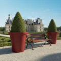 Pot de fleurs rond XXL Delight 760L-Lot de 2 - Plast'Up Rotomoulage