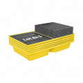Bac de rétention 70L empilable avec caillebotis-Lot de 5