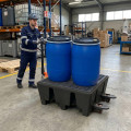 Bac de rétention pour palette Europe -Éco-caillebotis plastique-Lot de...