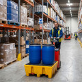Bac de rétention pour palette Europe-premium-avec caillebotis plastiqu...