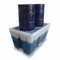 Bac de rétention PEHD 300L naturel pour 2 fûts - Plast'Up Rotomoulage